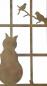 Preview: Wanddeko Katze am Fenster Rostoptik