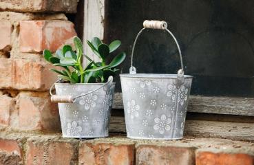Pflanz-Topf Strukturblüte , 2er Set