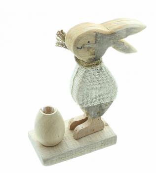 Hase Holz Vase 