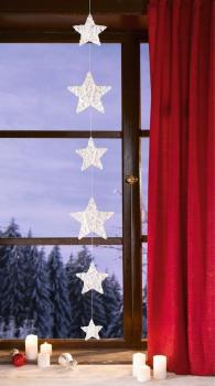 Sterngirlande Glitzerschnee