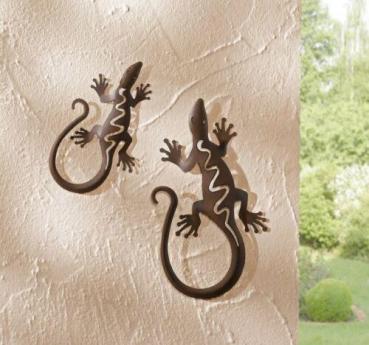 Metall Gecko - 2-er-Set