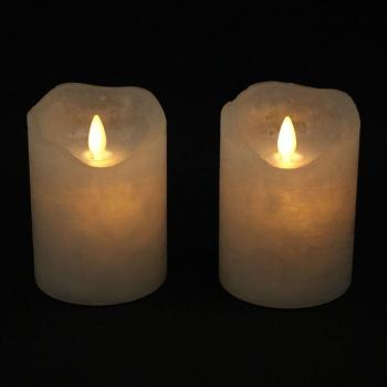 LED Kerze mit Fernbedienung 2er Set