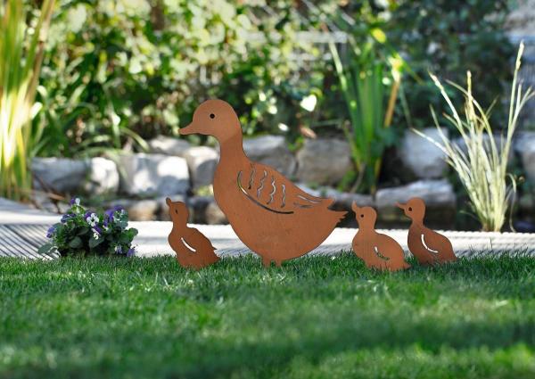 Gartenstecker Entenfamilie 4er Set